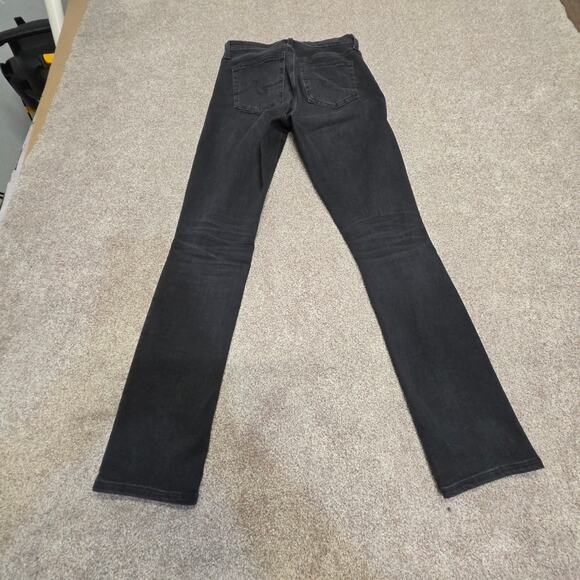 Ag Adriano Goldschmied Denim - AG Adriano Goldschmied Black Mari High-Rise Slim Straight Jeans Women's 27x29.5